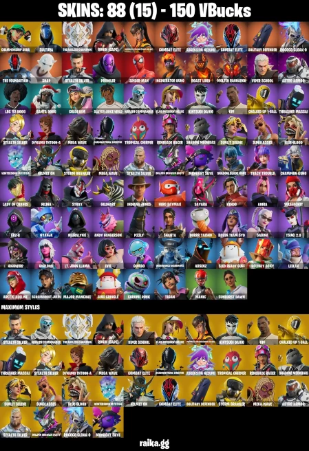 88 skins | Spider-Man | Championship Aura | Sultura | The Ageless Champion | Ronin (Cape) | A0703