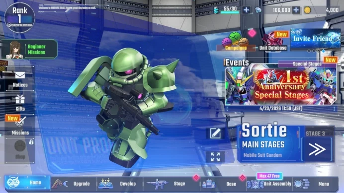 Global Rank 1 | FreshStory | 100+K Diamond, Selector Banner On, 8Gundam SSR+ 2Supp SSR | Gacha Acc, LogBandai Check SS RA258B
