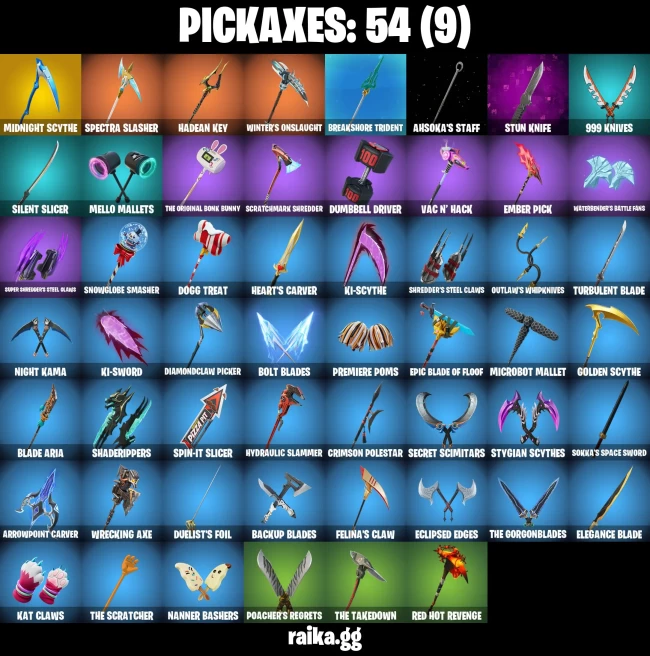 51 skins | Joltara | Immortal Form | Fancy Peter Griffin | Immortal Zeus | Knight's Helm | Burning Ambition Valeria | A0804