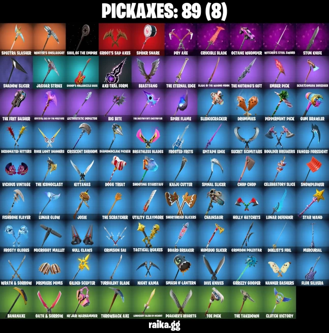 71 skins | Peter Griffin | Mandalorian | Spider-Gwen | Harbinger Armor Omegarok | The Ageless Champion | A0850
