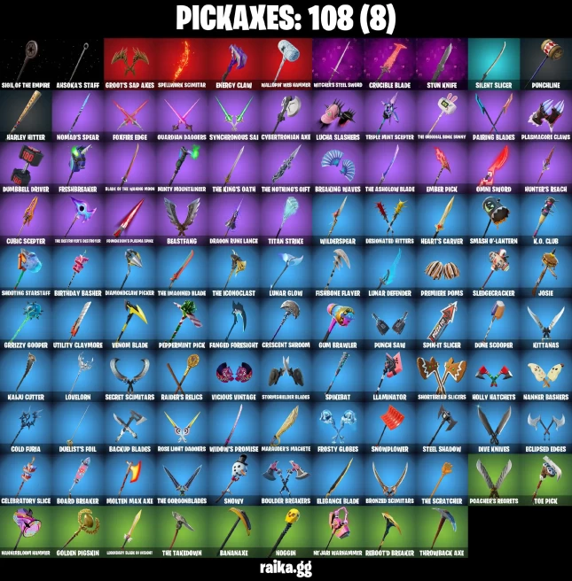 99 skins | Astroworld Cyclone | Eren Jaeger | Joltara | Mandalorian | Ronin (Cape) | Fancy Peter Griffin | A0937