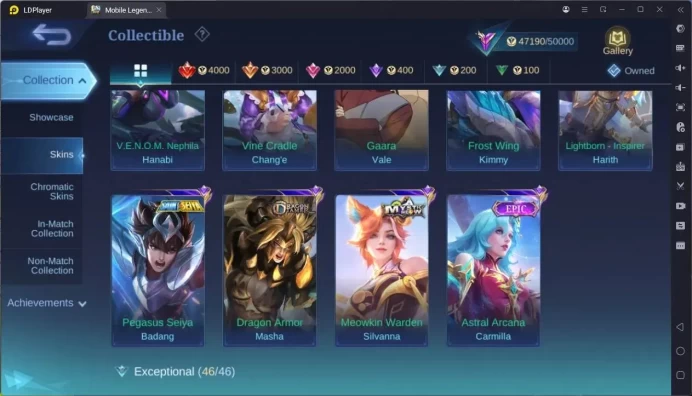 GLOBAL Hero 132 Skin 210|Transformers Roger|KOF Karina|CC Natalia|Meowkin Hunter Lesley,Silvana etc | Renowned Check SS ML1833B