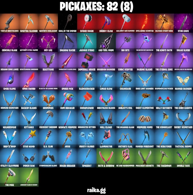 87 skins | Mandalorian | Spider-Man | Subzero Cryptic | The Ageless Champion | off | Challenger Menace - Flame | A1019