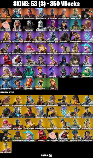 53 skins | Eren Jaeger | Mandalorian | Magmatic Mizuki (Cover-up Off) | Harbinger Armor Omegarok | A1025