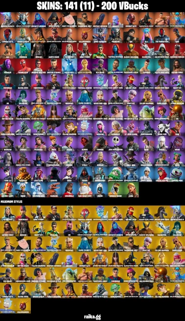 141 skins | Spider-Man | Rococo Cloak-o | Harbinger Armor Omegarok | Sideways Warrior | Ronin (Cape) | A1042