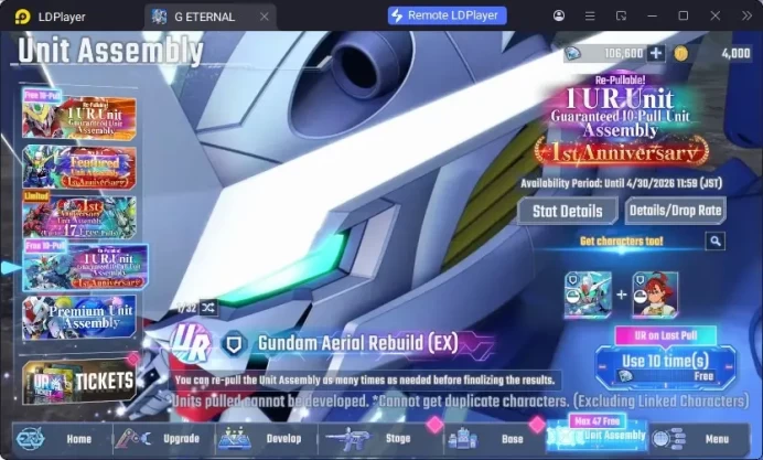 Global Rank 1 | FreshStory | 100+K Diamond, Selector Banner On, 8Gundam SSR+ 2Supp SSR | Gacha Acc, LogBandai Check SS RA271B