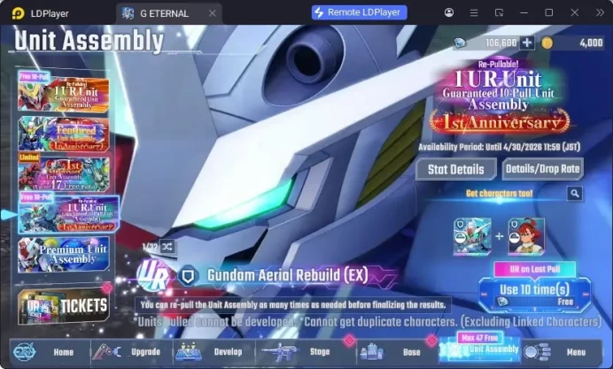 Global Rank 1 | FreshStory | 100+K Diamond, Selector Banner On, 8Gundam SSR+ 2Supp SSR | Gacha Acc, LogBandai Check SS RA273B