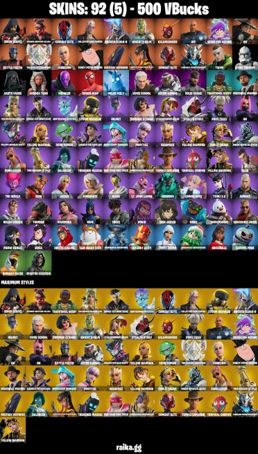 92 skins | Eren Jaeger | Spider-Man | Ronin (Cape) | Burning Ambition Valeria | Combat Elite | Collector Kado Thorne | A1078