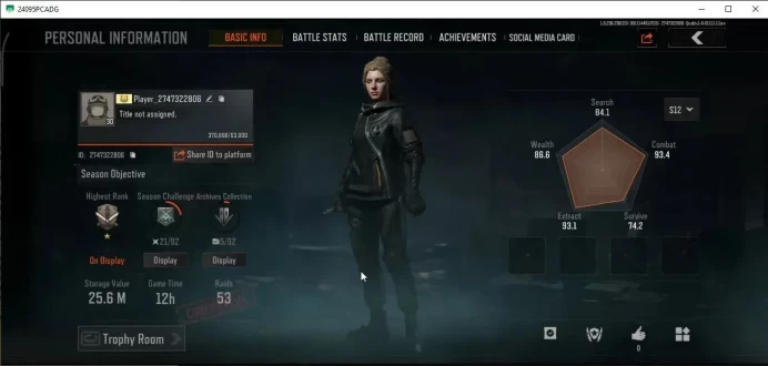 MOBILE Lv30|SV 25,6M|CV 25M|Wire Set|GM AK-12,Forest MP5,Abomi.Vector 9,Speed SQB M110,ET Mosin,Etc|CN On|Log Infinite(AB3124)
