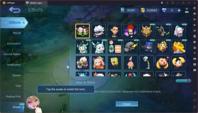 GLOBAL Hero 132 Skin 264|Transformers Roger|Kungfu Panda Thamuz|CC Badang|KOF Karina|Stun Brody etc|Renowned Check SS ML1835B