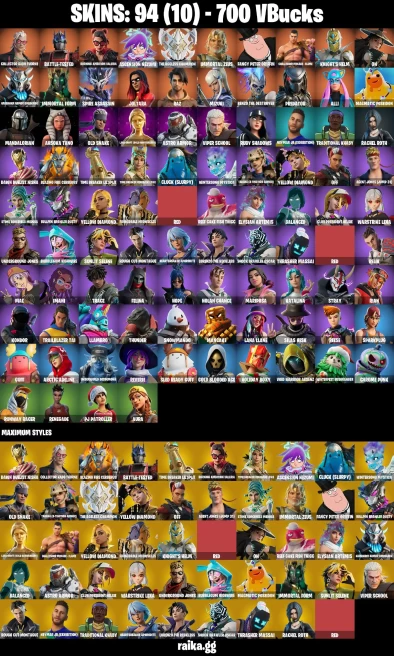 94 skins | Joltara | Mandalorian | Mizuki | Collector Kado Thorne | Battle-Tested | Burning Ambition Valeria | A1359