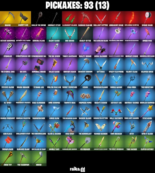 53 skins | Collector Kado Thorne | Sideways Warrior | On | Battle-Tested | Ascension Nezumi | The Ageless Champion | A1381