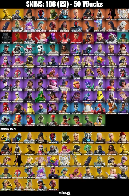 108 skins | Gold Midas | Rogue Agent | Take The Elf | Hot Marat | Spider-Man (No Way Home) | STAGE 8 | Combat Elite | A1634