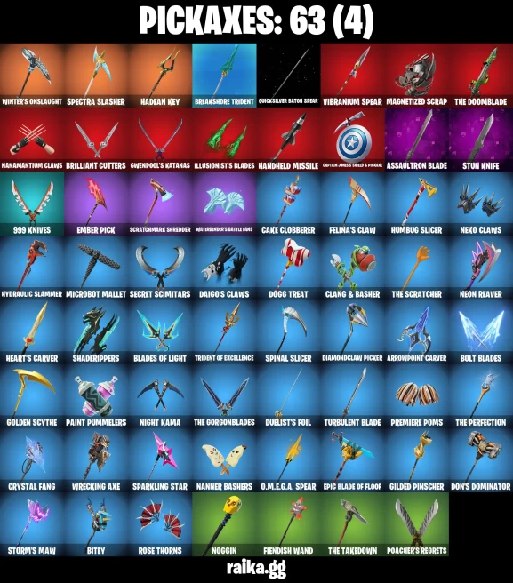 52 skins | Burning Ambition Valeria | Knight's Helm | Harbinger Armor Omegarok | Fancy Peter Griffin | Crackshot | Zeus | A1637