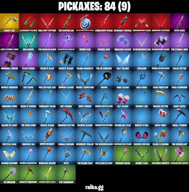 69 skins | Eren Jaeger | Candy Axe | Rococo Cloak-o | Fancy Peter Griffin | Burning Ambition Valeria | A1736