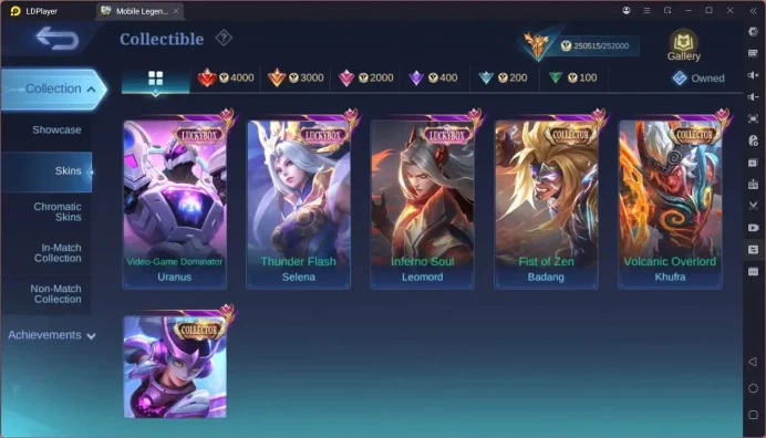 GLOBAL Hero 132 Skin 512|Legend Franco,Johsnon,Lunox|AOT Martis|Ducati Leomord|Neobeast Freddrin and etc| Mega Check SS ML1840B