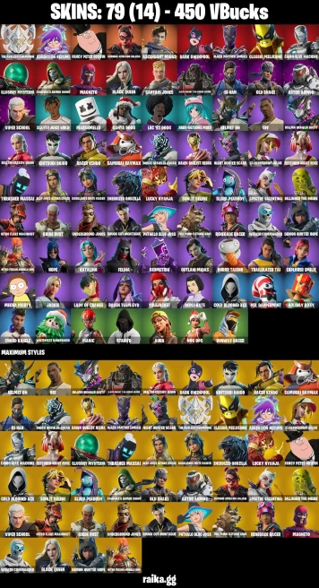 79 skins | The Ageless Champion | Ascension Nezumi | Fancy Peter Griffin | Burning Ambition Valeria | Ascendant Midas | A2040
