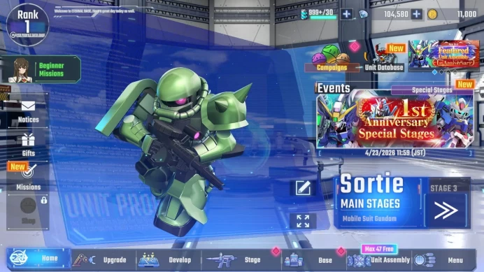 Global Rank 1 | FreshStory | 100+K Diamond, Selector Banner On, 6Gundam SSR+ 2Supp SSR | Gacha Acc, LogBandai Check SS RA341B