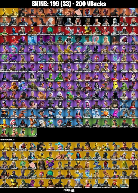 199 skins | Astroworld Cyclone | Gold Midas | Gold Brutus | Eren Jaeger | Ariana Grande | Spider-Man | On | A2048