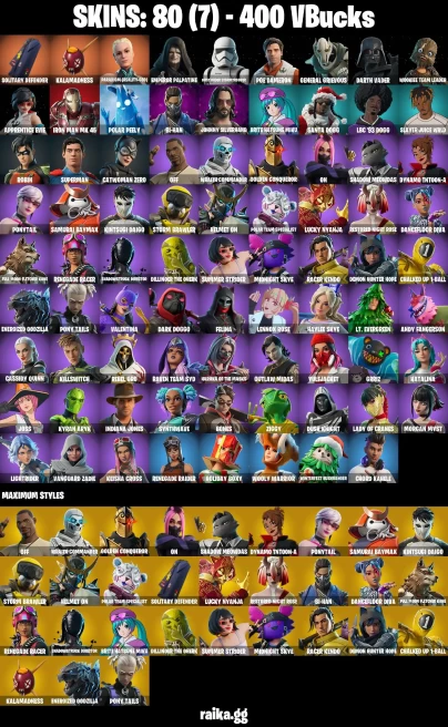 80 skins | Renegade Raider | Solitary Defender | Kalamadness | Paradigm (Reality-659) | Emperor Palpatine | A2166
