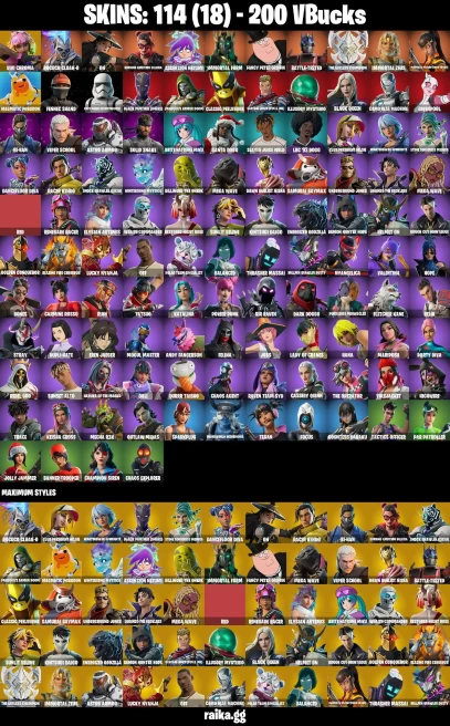 114 skins | Eren Jaeger | Vivi Chroma | Rococo Cloak-o | On | Burning Ambition Valeria | Ascension Nezumi | A2237