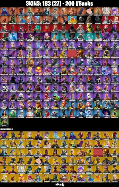 183 skins | Mandalorian | Mizuki | Spider-Man (No Way Home) | Sideways Warrior | Combat Elite | Combat Elite | A2372