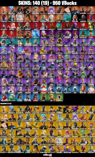 140 skins | Lara Croft | Mandalorian | Spider-Man (No Way Home) | Aurelian | Rococo Cloak-o | Ronin (Cape) | On | A2692