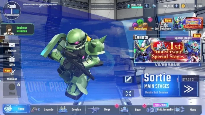 Global Rank 1 | FreshStory | 100+K Diamond, Selector Banner On, 6Gundam SSR+ 2Supp SSR | Gacha Acc, LogBandai Check SS RA351B