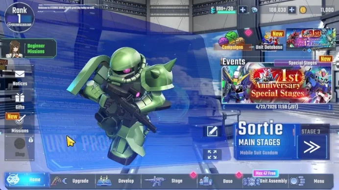 Global Rank 1 | FreshStory | 100+K Diamond, Selector Banner On, 6Gundam SSR+ 2Supp SSR | Gacha Acc, LogBandai Check SS RA353B