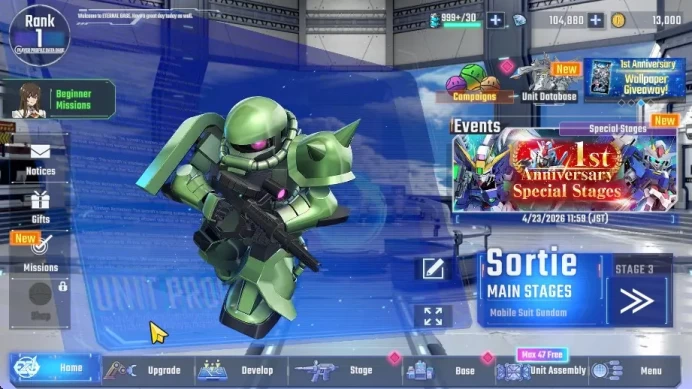 Global Rank 1 | FreshStory | 100+K Diamond, Selector On, 6Gundam SSR+ 2Supp SSR | LogBandai Check SS RA355B