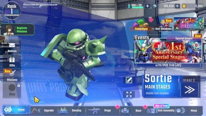 Global Rank 1 | FreshStory | 100+K Diamond, Selector Banner On, 6Gundam SSR+ 2Supp SSR | Gacha Acc, LogBandai Check SS RA356B