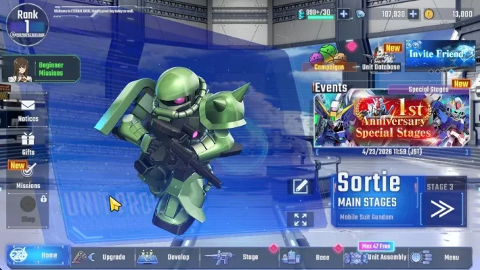 Global Rank 1 | FreshStory | 100+K Diamond, Selector Banner On, 6Gundam SSR+ 2Supp SSR | Gacha Acc, LogBandai Check SS RA358B