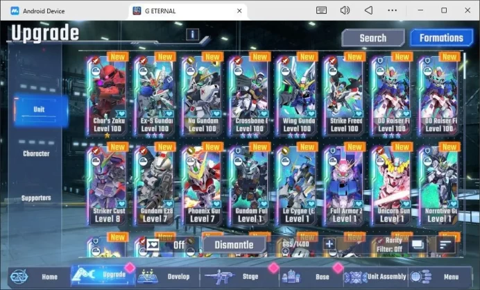 Global| Rank 35, 4k DM, 19 UR unit, 18 Char, 5 Supp, zaku 2, ex-s, nu gundam, strike freedom, phoenix, FA thunderbolt, RA395B