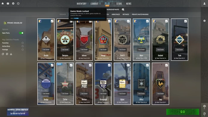 [ID:164934][PRIME][PREMIER MODE 20/100%][FACEIT READY][VERY RARE][21K H+][COMMENDATIONS 3x2809] UN(UNRANKED || 0 MM || 21702 HOURS || MEDAL)