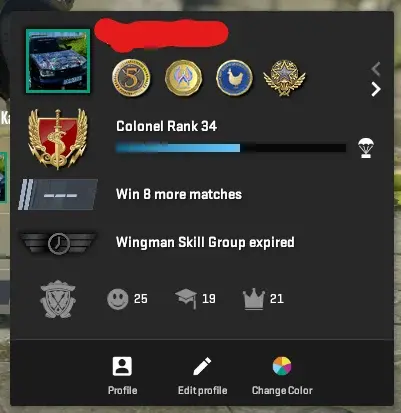 CS568 Prime Enabled, 6 Medals: Service 2020, 2021, 10 Year Birthday, Gold Broken Fang, 5 Year Veteran, GO Badge, 945 Hours, Faceit Linked