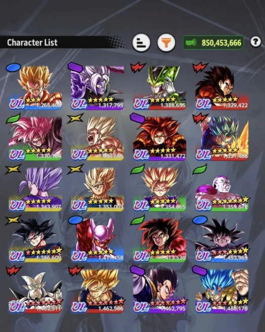 B162-LVEL 433-SUPER VIP RARE-20 ULTRA+2 LR(Vegito+Bardock)+850 MILLIONS POWERS+71 LEGENDS+VIP ZENKAI+VIP EQUIPMENT+MANY GOOD TEAM+VIP SPARKING