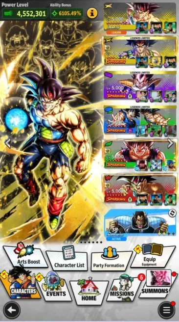 B159-IOS+Android-Good Team-LR Bardock Full Red Star+22 Legend+Goku&Bardock Full Red Star+Nappa Full Red Star+Bardock Zenkai 10 Red Star+Good Equ
