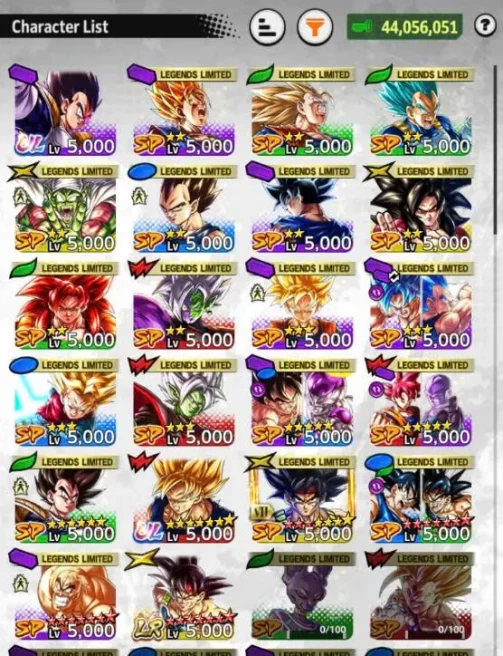 B159-IOS+Android-Good Team-LR Bardock Full Red Star+22 Legend+Goku&Bardock Full Red Star+Nappa Full Red Star+Bardock Zenkai 10 Red Star+Good Equ