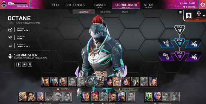 AP408 Rank Rookie | Level 226 | Octane Relic + Prestige | 46 Legend Skins | Can be linked to PSN and Xbox