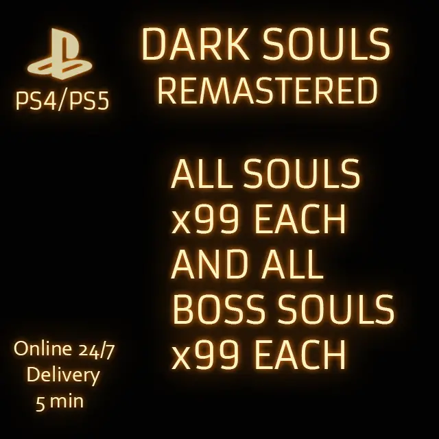 (PS4/PS5) Dark Souls Remastered All Souls x99 each and All Boss Souls x99 each