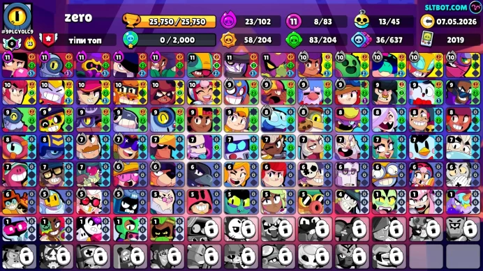 BS666//25750 Trophies 83 Brawlers 2 Primes skins for 9200 gems 23 hypers 8 11x strength