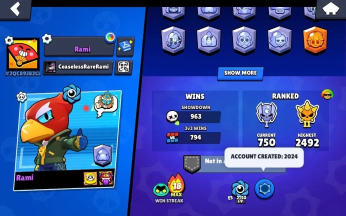 BS680//19000 Trophies 68 Brawlers
