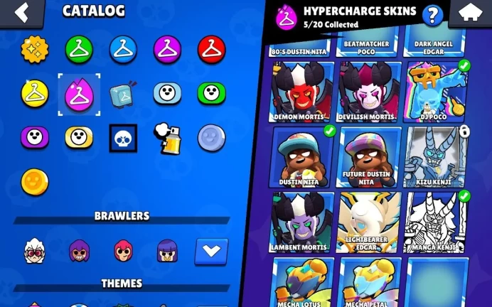 BS708//34000 Trophies 73 Brawlers 6 Legendaries 5 Power 11 4 Hypercharges 170 Skins