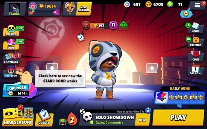 BS712//19000 Trophies 57 Brawlers
