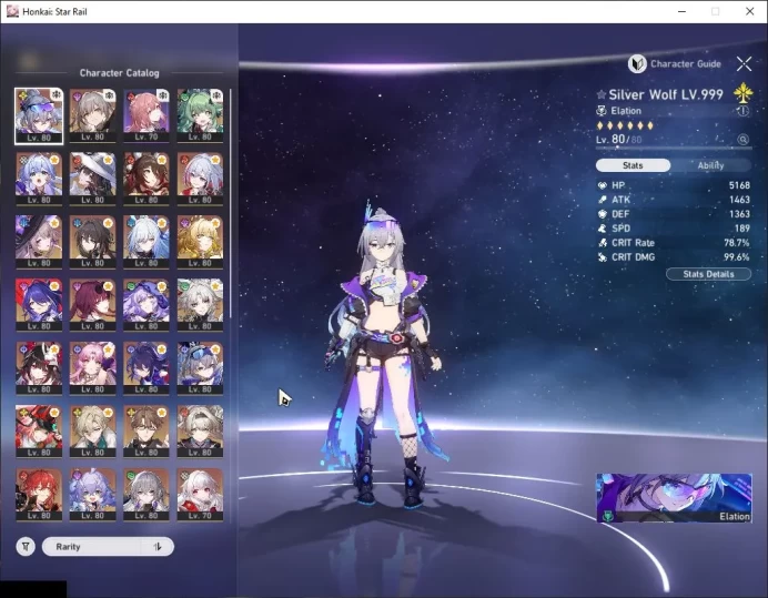 Asia|TL 70| 20 Limited |[SW 999,Firefly,The Dhalia,Acheron,Feixiao]+Sign,Kafka,Fugue,BS|Mc Female|Take Mail|Check SS(HSR6847)