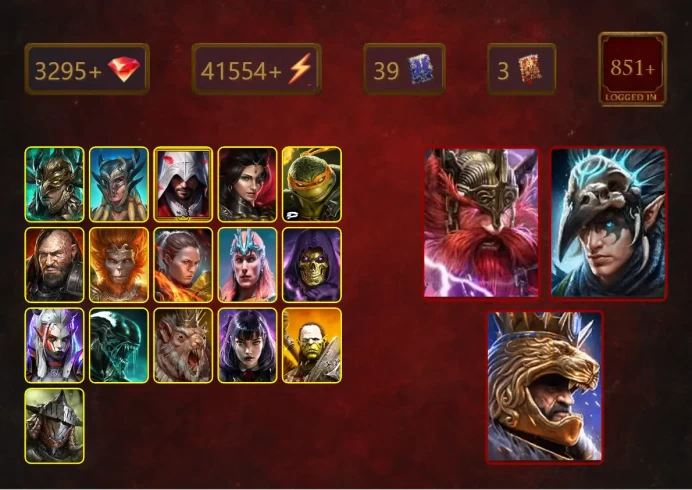 [STARTER][Triple Mythical]+Androc+Nais the Shadowthief+Frolni+Leminisi the Gold-Wing+Scyl+Ezio Auditore+Adelyn+49Epics