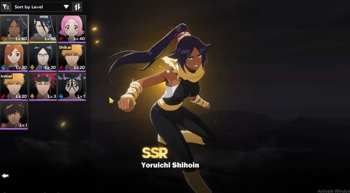 Sv SEA Nuverse|Lv 22 Good Progress|2 SSR(Yoruichi Shihonin+Sign,Byakuya Kuchiki+Power of Hollow)+ 8 SR(Uryu,Etc)|Google|BSR753