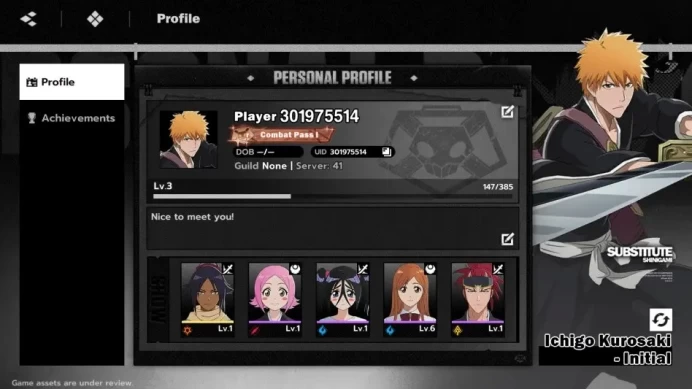 [Nuverse SEA Server] Lv 3|FreshStarter SR(Yoruichi Shihoin) + 6 SR(Yachiru, Ururu etc)|SelectON|Google|CheckSS|BSR761