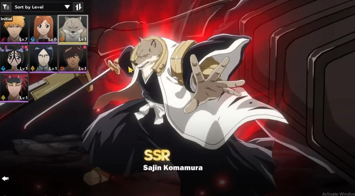 Sv SEA Nuverse|Lv3 Fresh Starter|1 SRR Sajin Komamura + 6SR(Uryu Ishida,Ururu,Etc)|Select on|Log Google(BSR752)