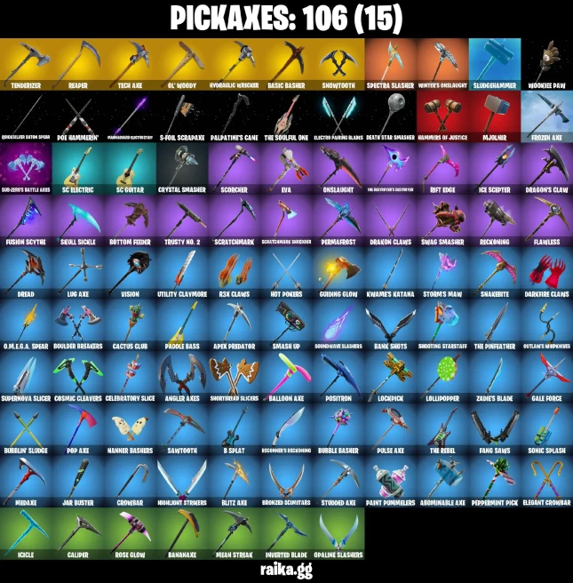 102 skins | The Reaper | Royale Knight | Blue Squire | Take The L | Orange Justice | Trailblazer | Elite Agent | A2733